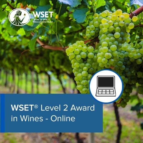 WSET Level 2 in Wines & Exam (Remote Invigilation) - Online - September 2024 - Monday Evenings