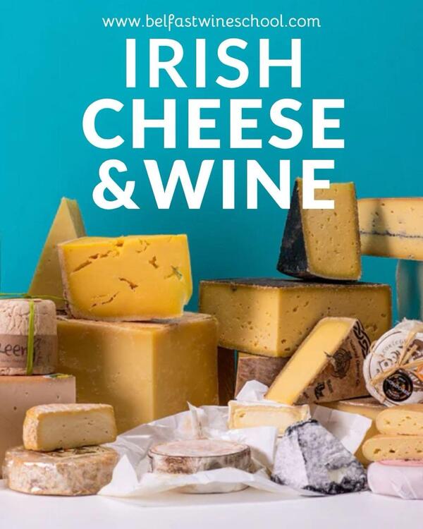 Irish cheeses with wine